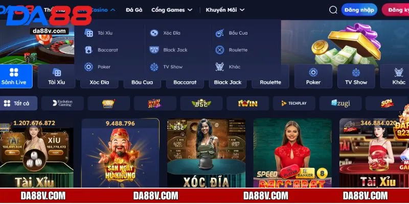 Sảnh sở hữu nhiều điểm hấp dẫn, được đông đảo game thủ ưa chuộng